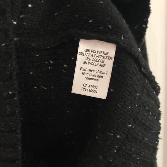 Gentle fawn black sweater with knit detail, small - Picture 4 of 7